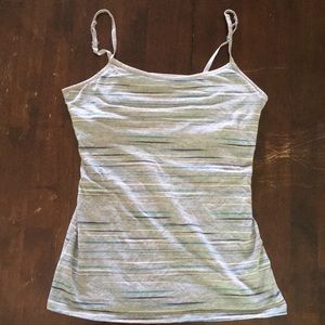 Grey striped camisole tank
